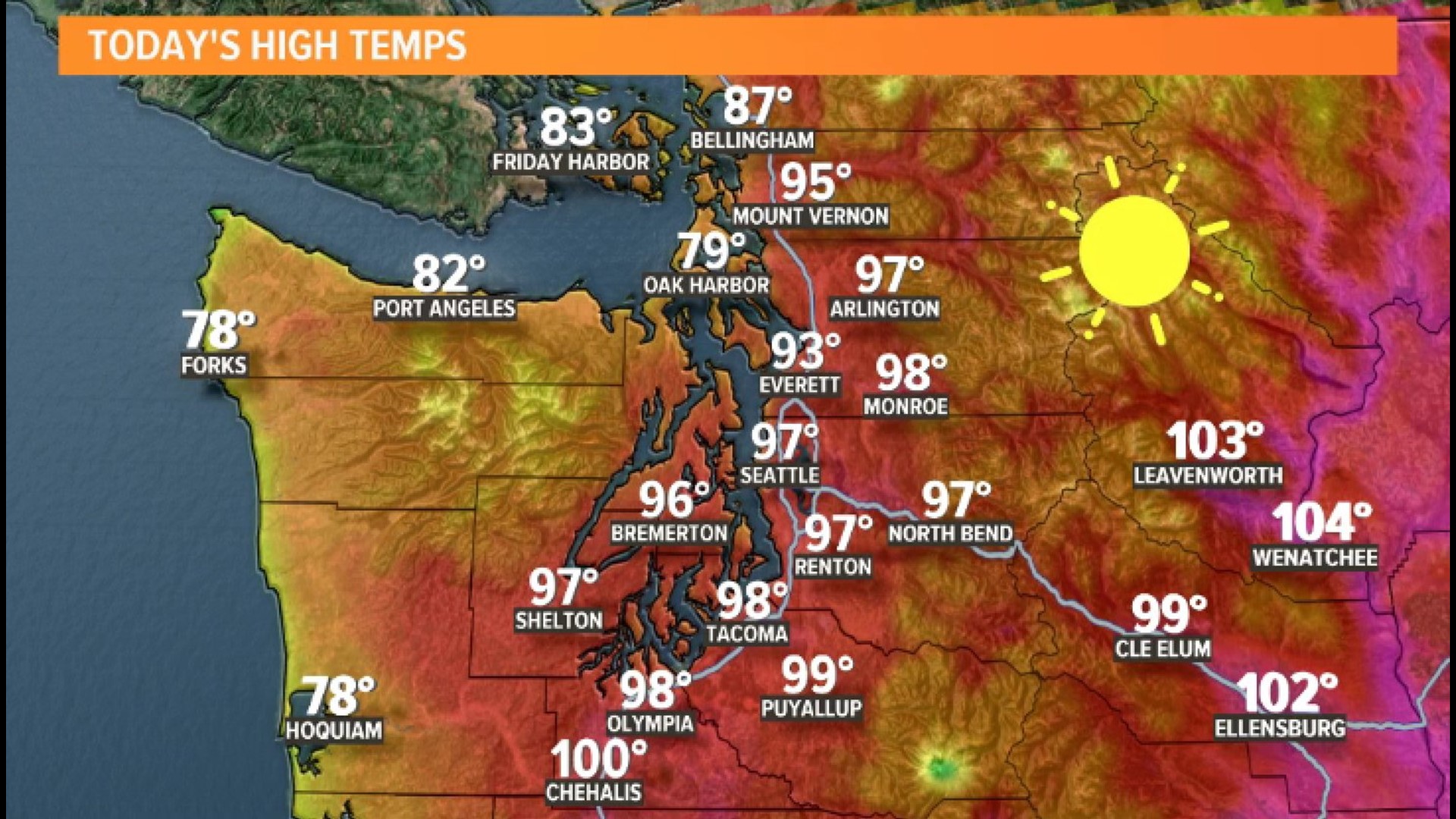 Sunday Marks Hottest Day Of The Year Seattle Hits Degrees King