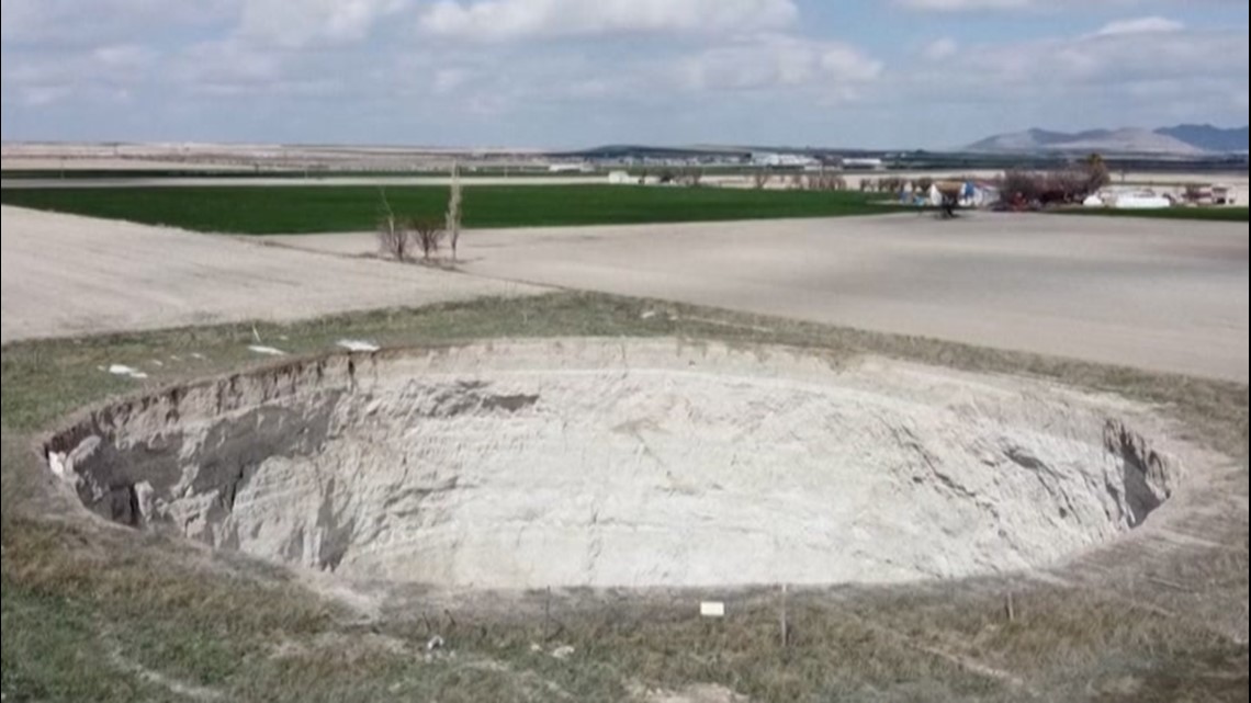 Massive sinkholes dot Turkey farmlands | king5.com