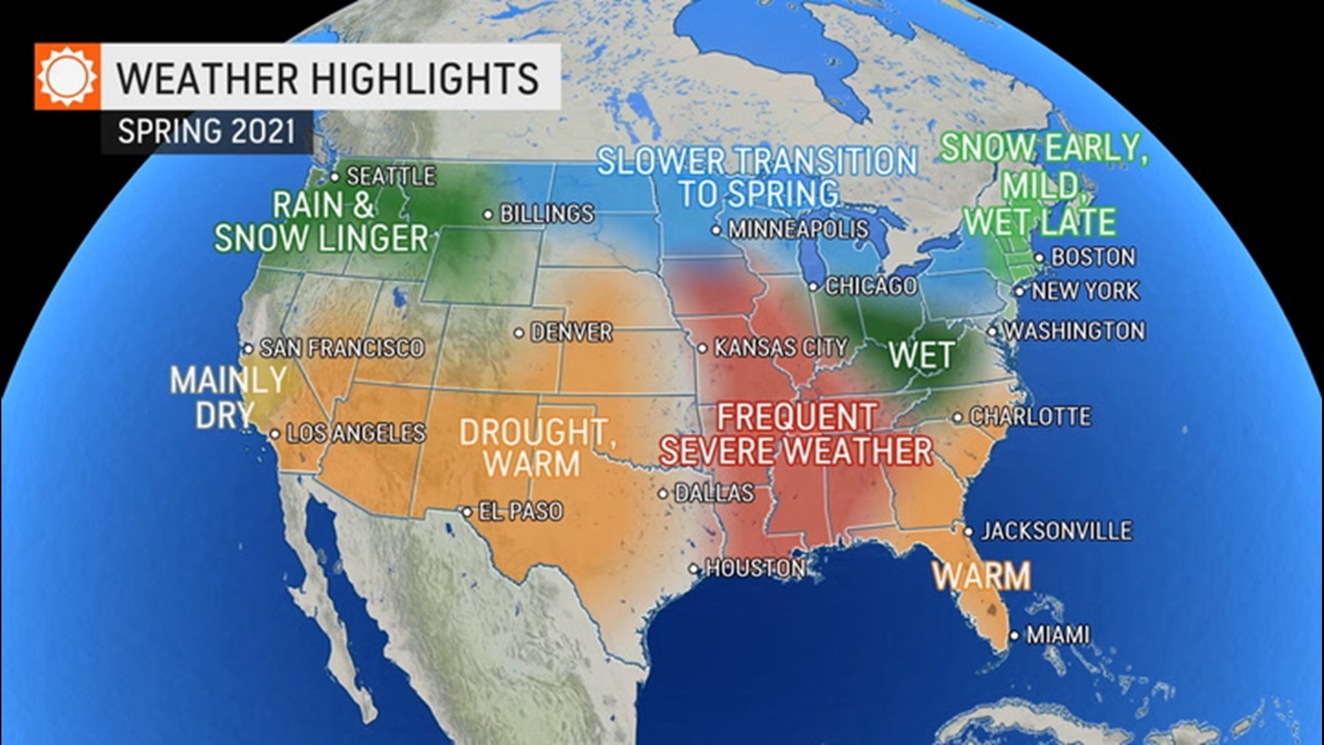 When will the winter weather end in the U.S.? A national spring temperature may 20 2023