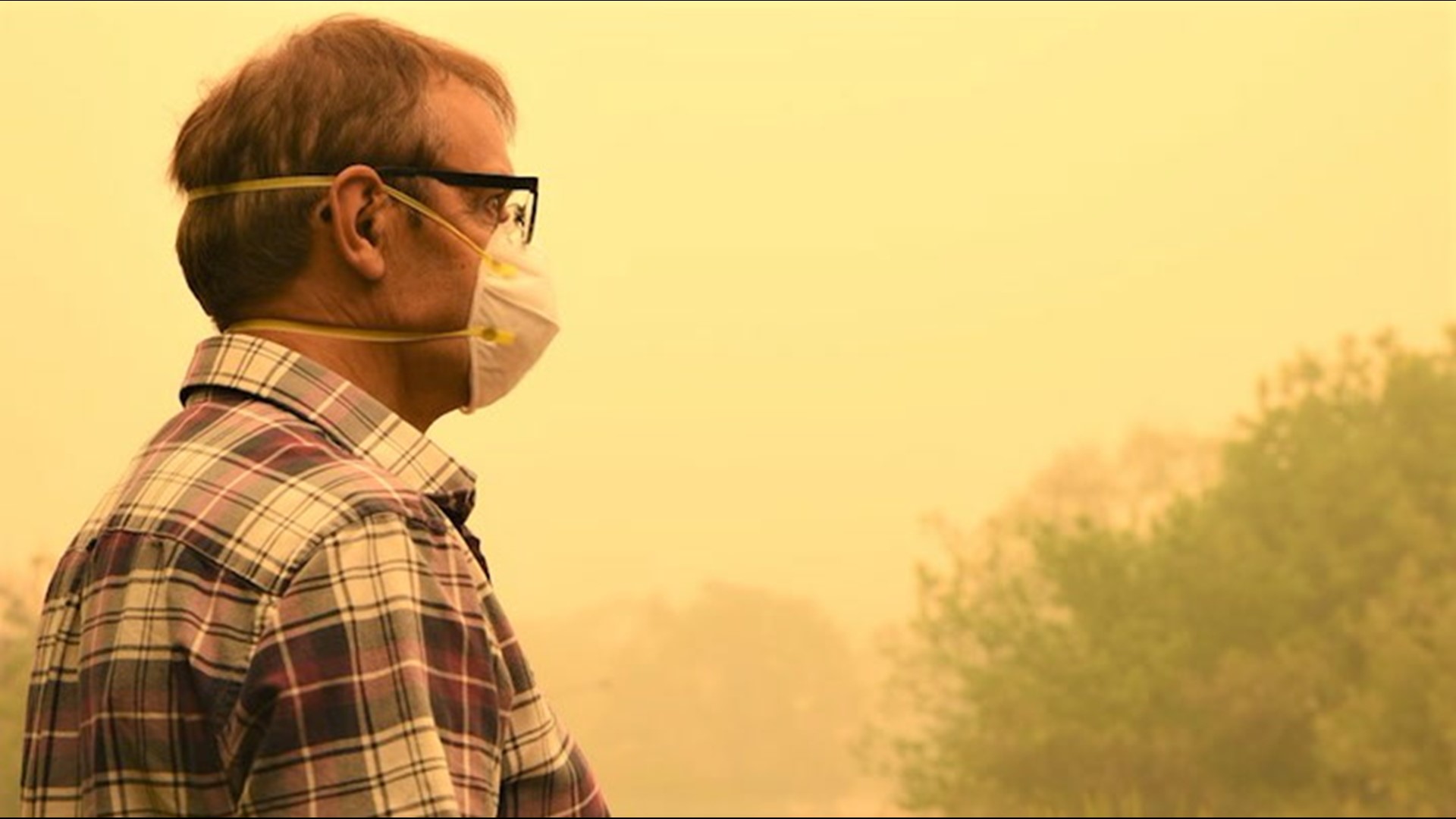 To avoid inhaling wildfire smoke, be sure you're wearing a mask that will protect you from breathing dangerous smoke and gases into your lungs.