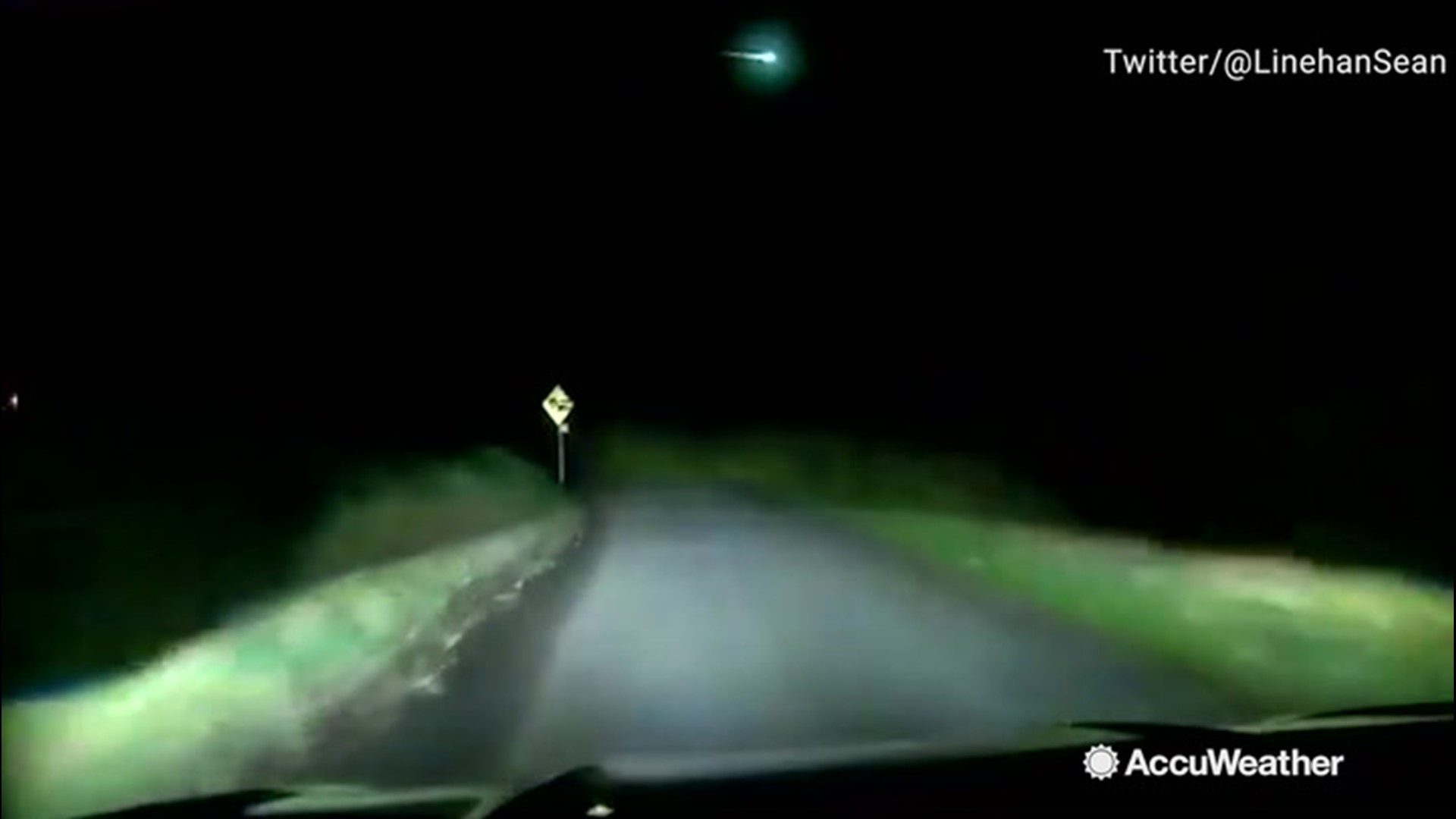 In Banteer, Ireland, residents were treated to the sight of a bright fireball streaking across the sky on Oct. 28.