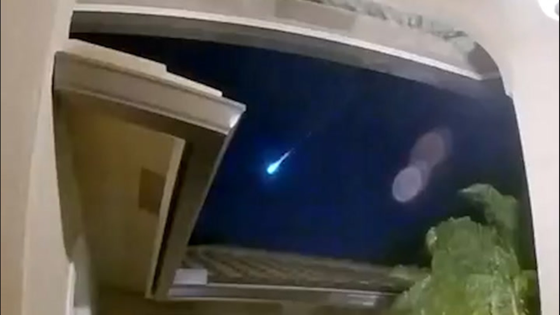 A meteor was spotted, lighting up the sky in different parts of Florida on the night of April 12.