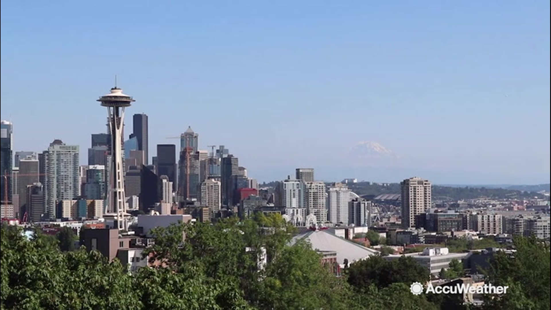 AccuWeather's Lincoln Riddle visits the top sites in Seattle, Washington, for tourists, including Pike Place Market and the Space Needle, as a part of AccuWeather's Great American Road Trip.