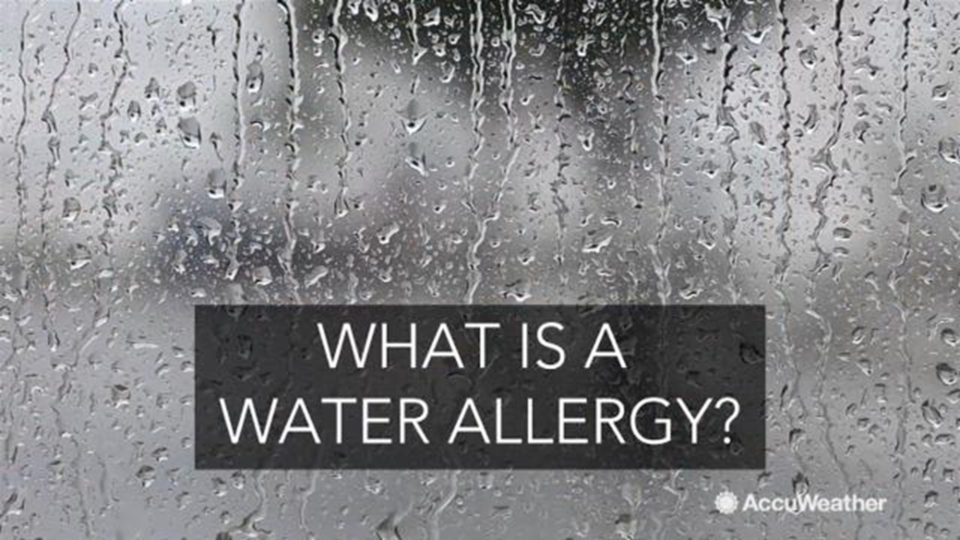 What is a water allergy?