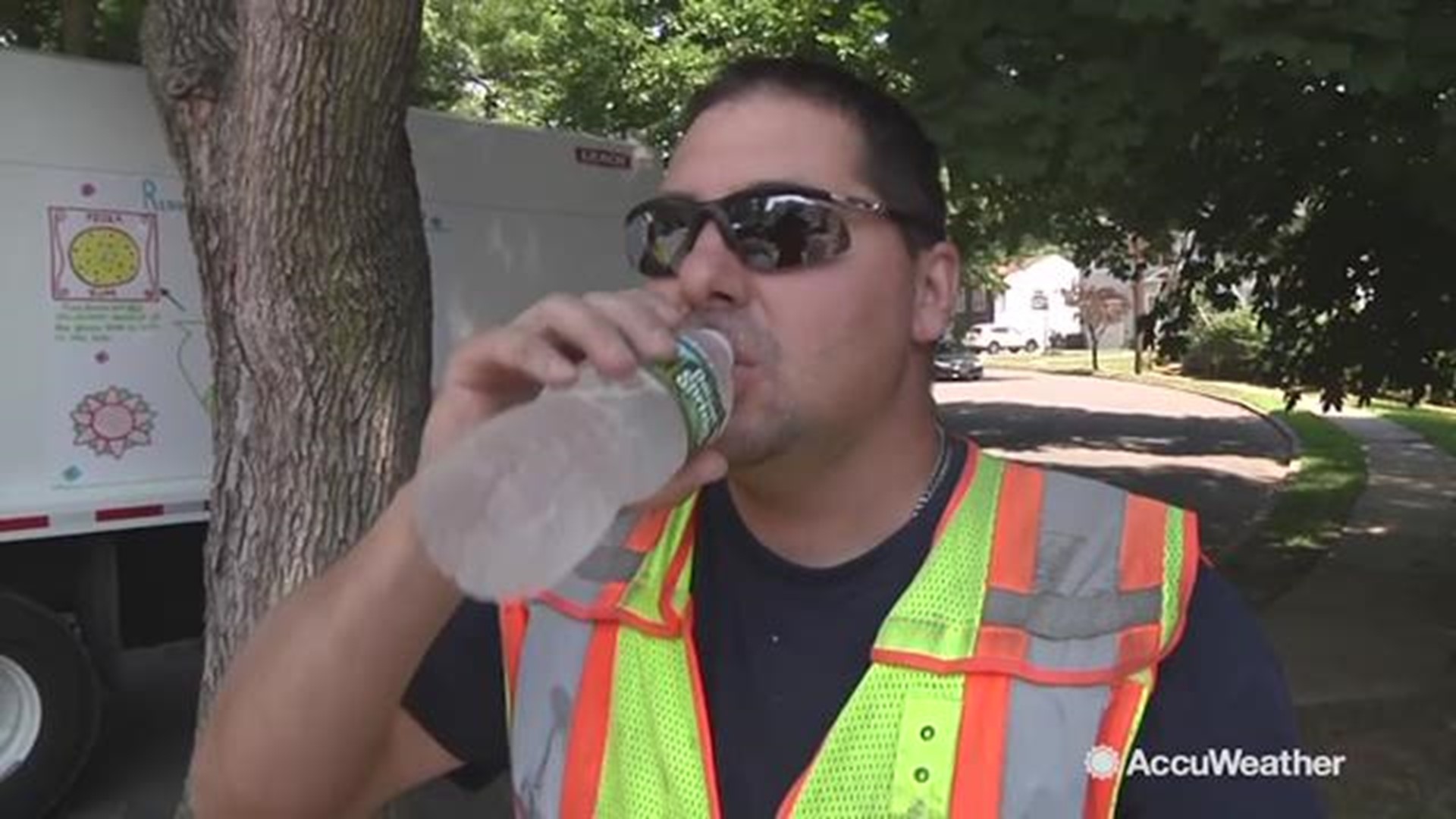  Nearly a decade ago Charlie Poveromo saw sanitation workers struggling in the heat and grabbed water for them. Since then there has always been a cooler full of cold water in Charlie's front yard. Charlie recently passed away and his wife continued his t