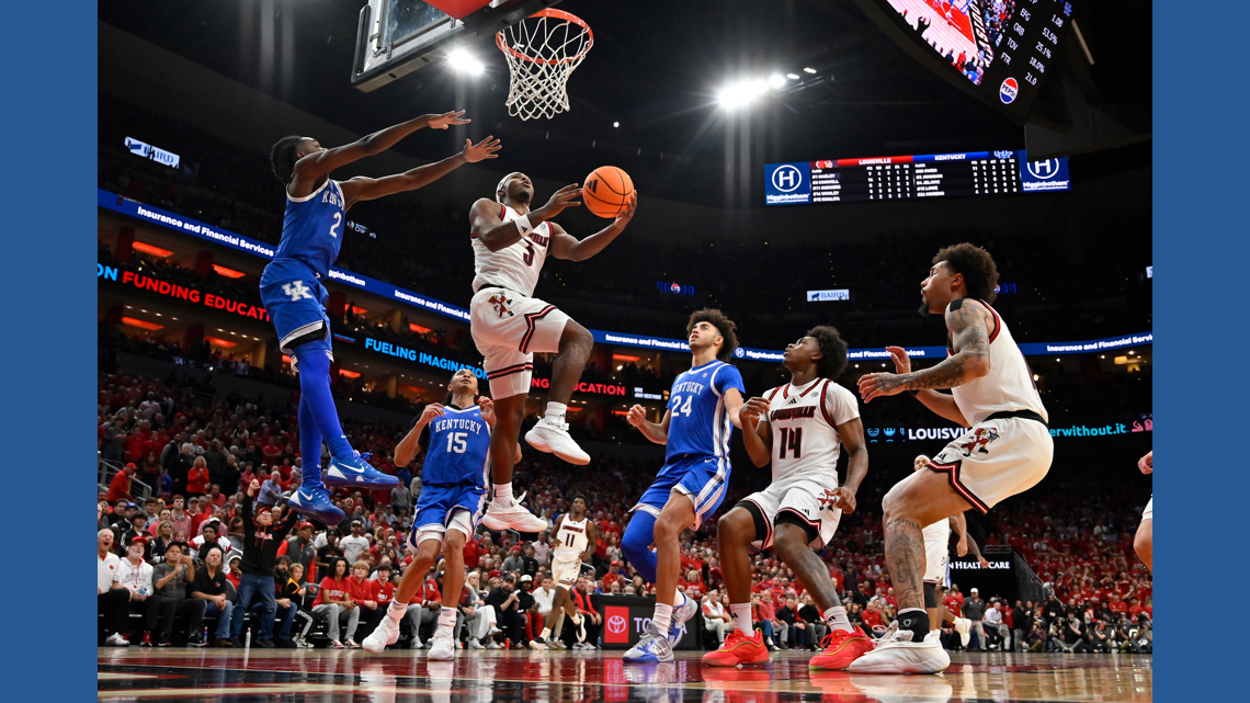 No. 12 Louisville upsets No. 9 Kentucky 96-88 behind Mikel Brown