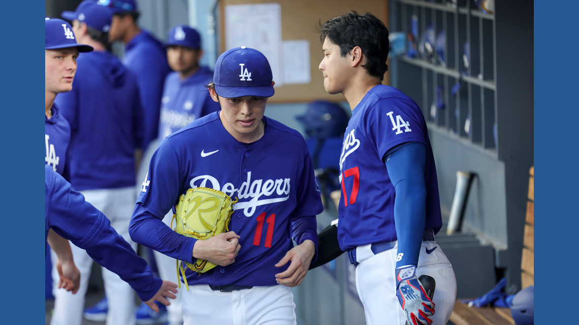 Dodgers pitcher Roki Sasaki struggles again in exhibition start against the Angels | king5.com