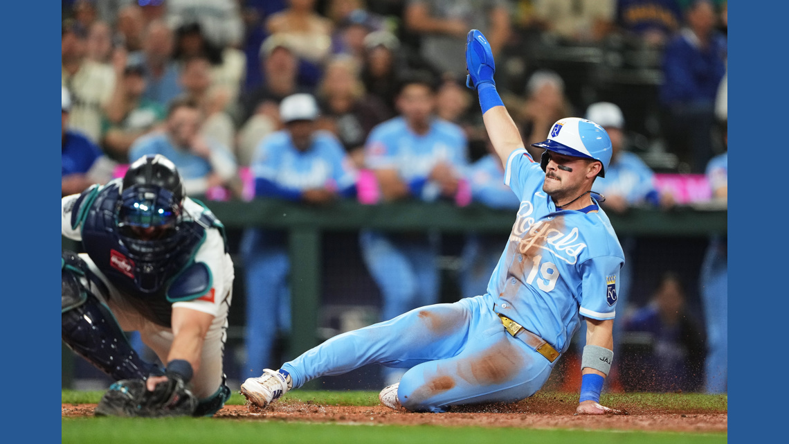 Michael Massey scored on Maikel Garcia's sacrifice fly in the 10th inning, and the Kansas City Royals overcame a dominant 14-strikeout performance from Seattle.