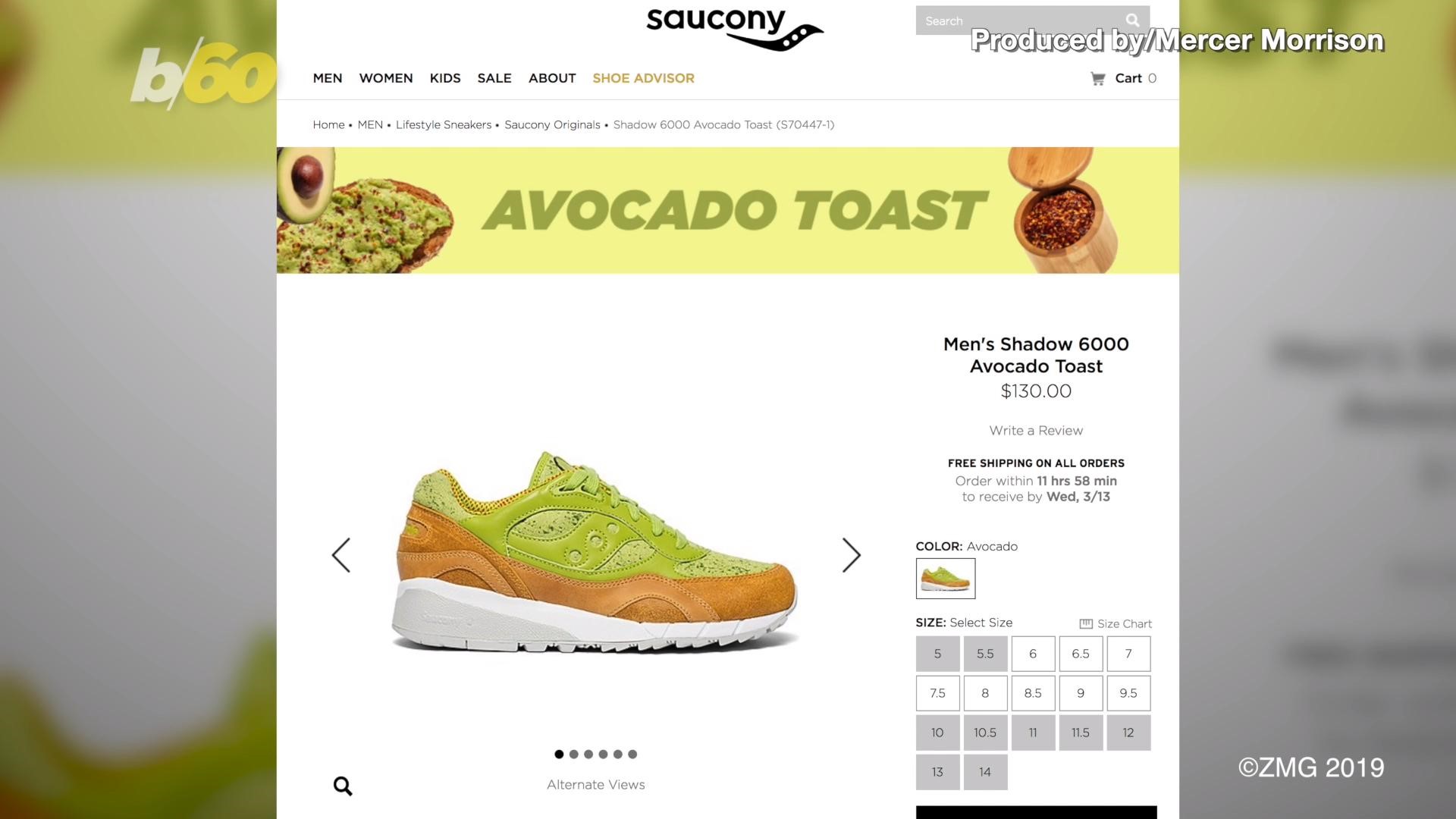 avocado toast shoe