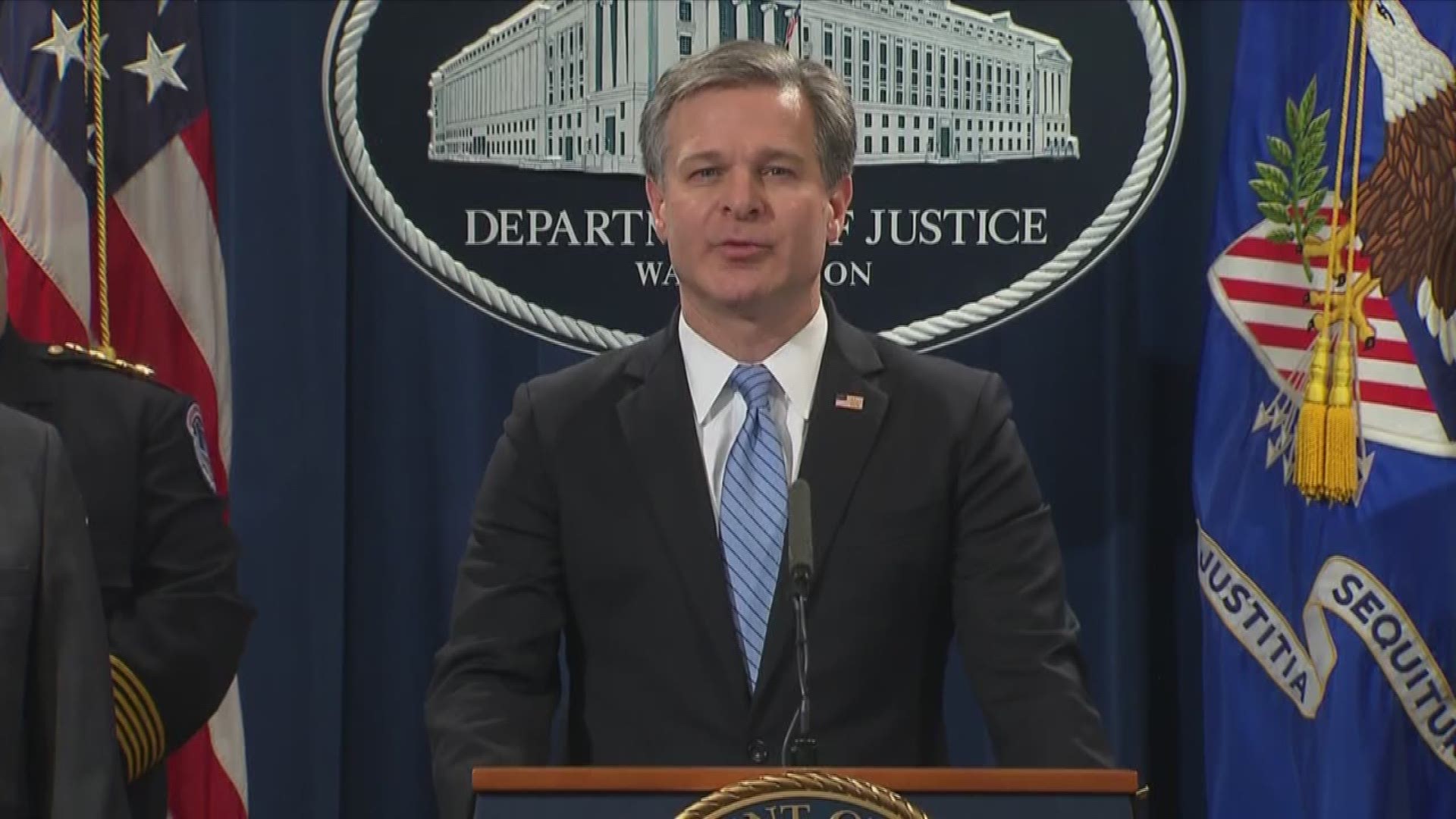 Investigators found a fingerprint on the package bomb mailed to Congresswoman Maxine Waters, which led them to suspect Cesar Sayoc, FBI Director Chris Wray said Friday.