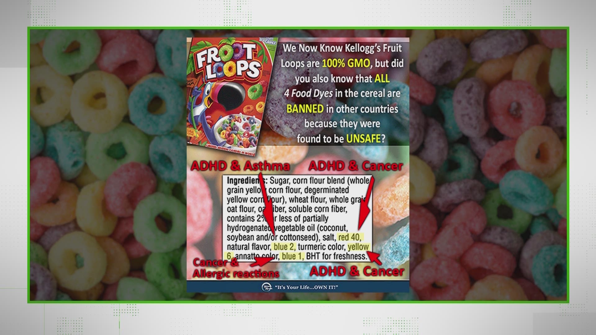 VERIFY: No, Froot Loops dyes haven't been linked to cancer or