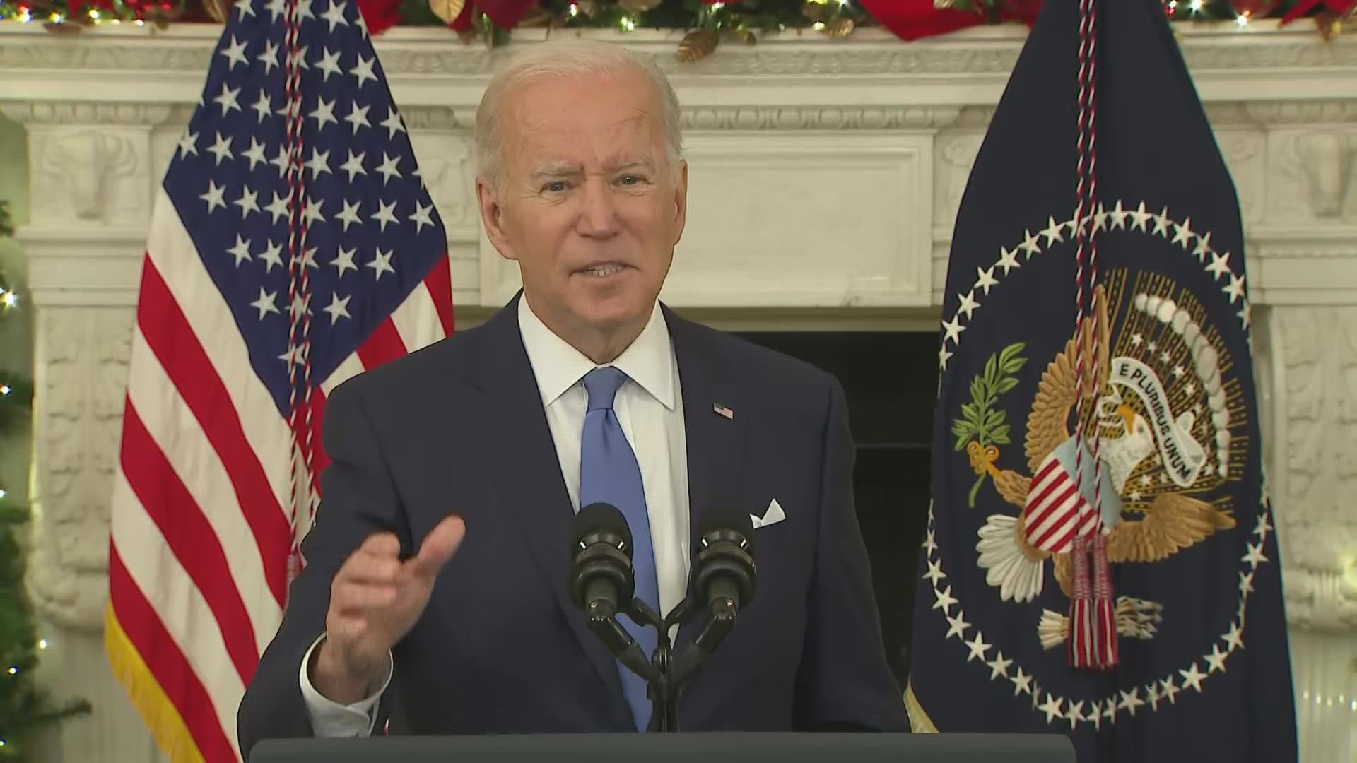 Biden said vaccination mandates are unpopular but will save lives and keep schools open. He urged schools to also follow CDC guidelines.