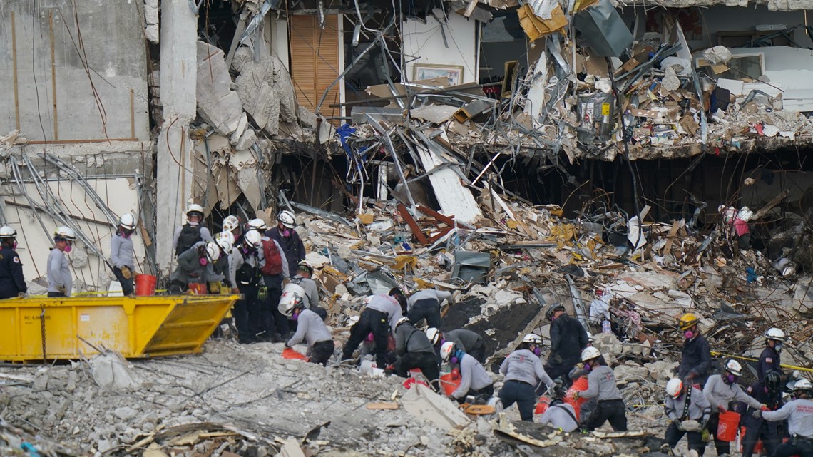 Florida condo building collapse death toll rises to 12 | king5.com