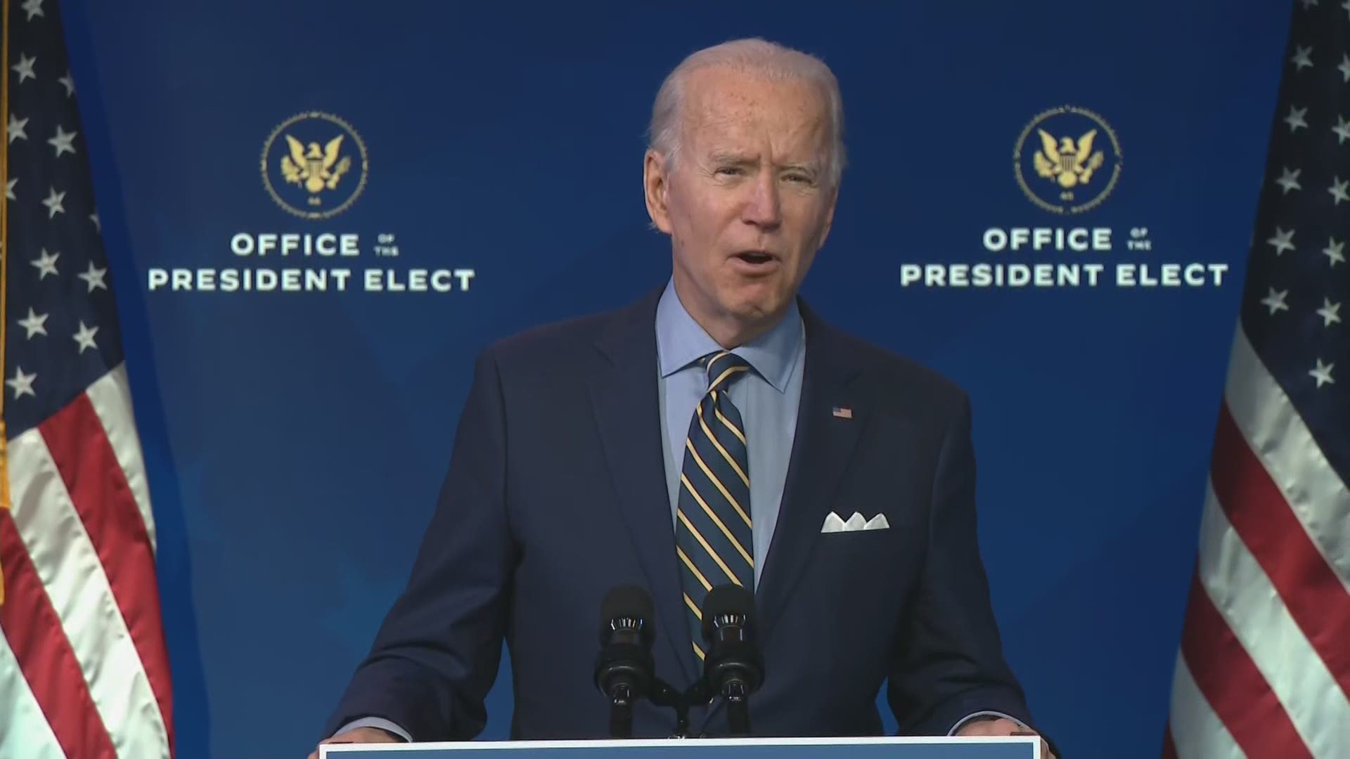 President-elect Joe Biden provides remarks following meeting with his national security and foreign policy teams.