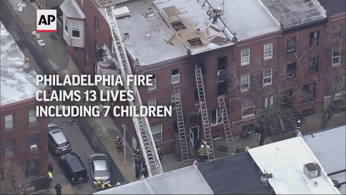 13 dead, including 7 children, in Philadelphia fire