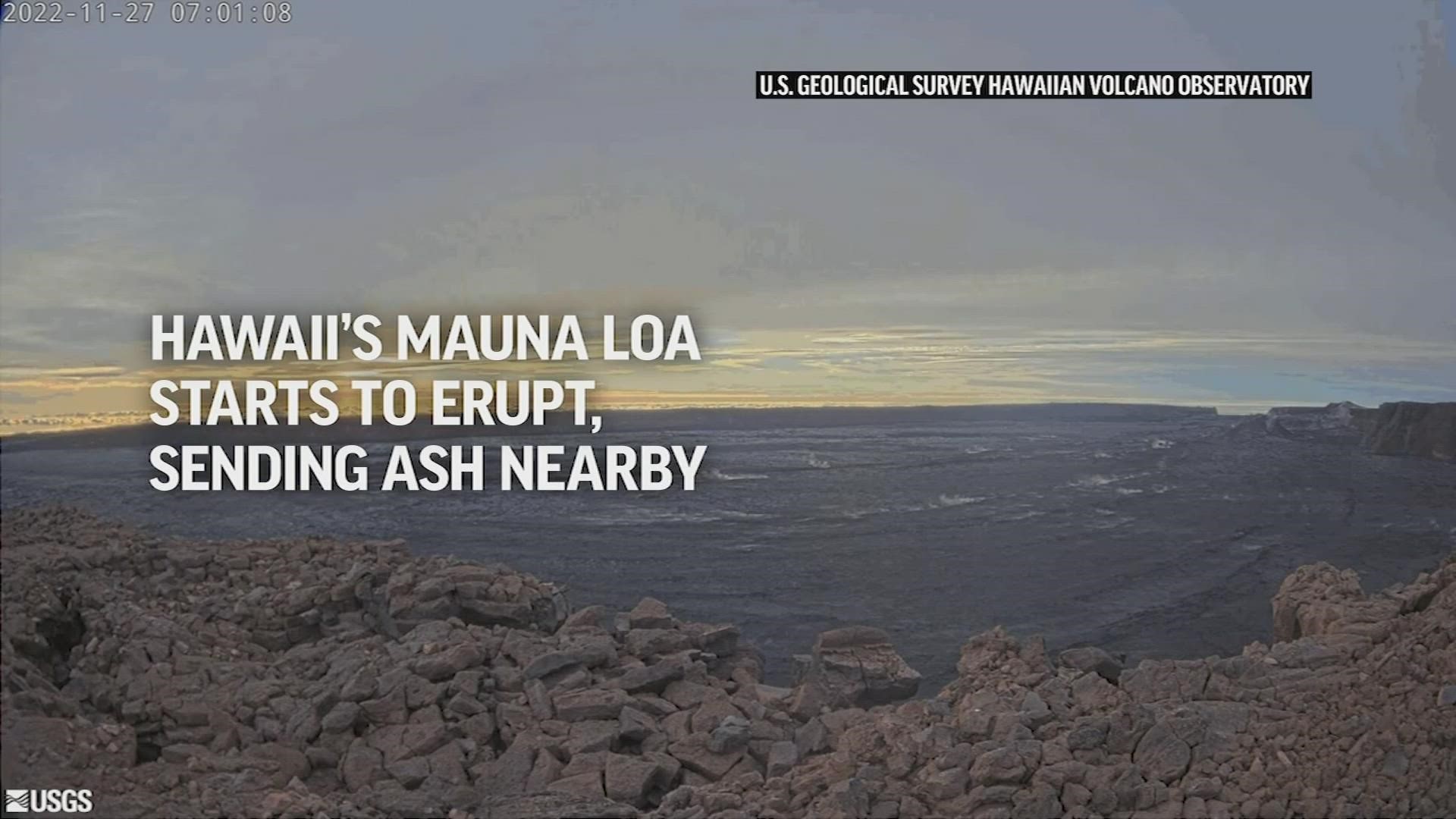 Earlier Monday, the USGS said the lava flow was contained in the summit area and did not pose a threat to nearby communities.