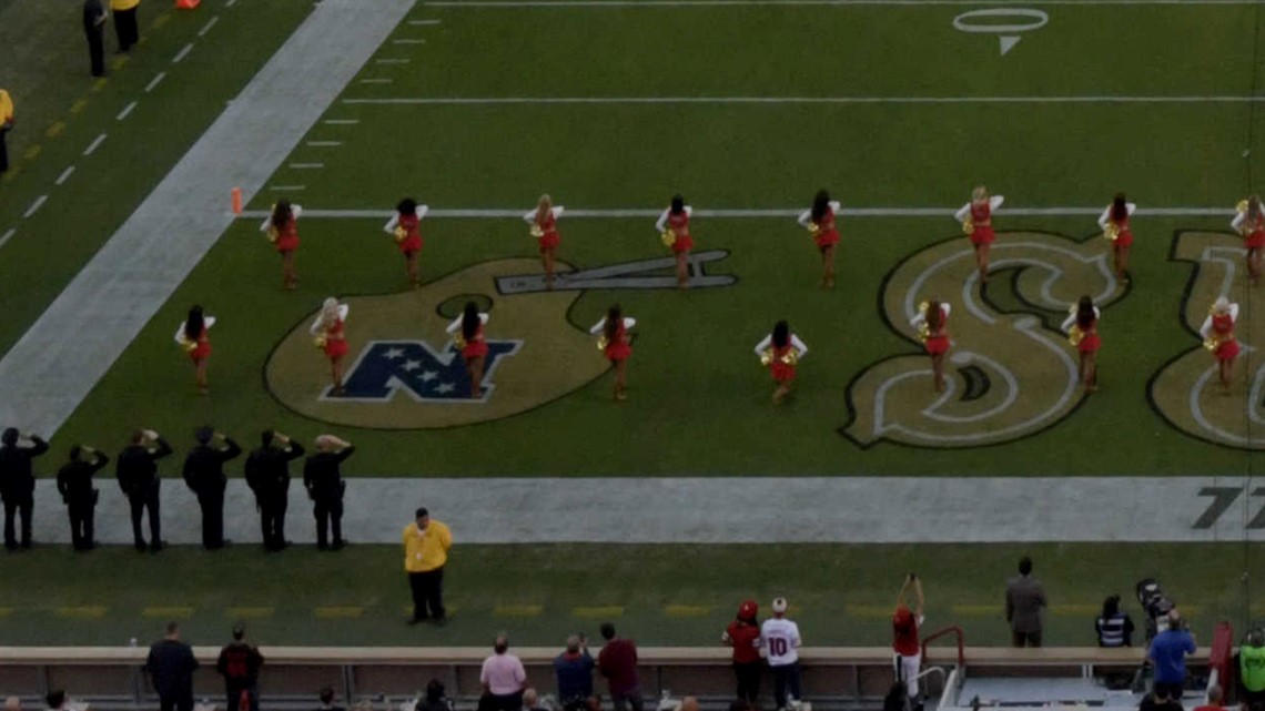 A San Francisco 49ers Cheerleader Took a Knee Against Police