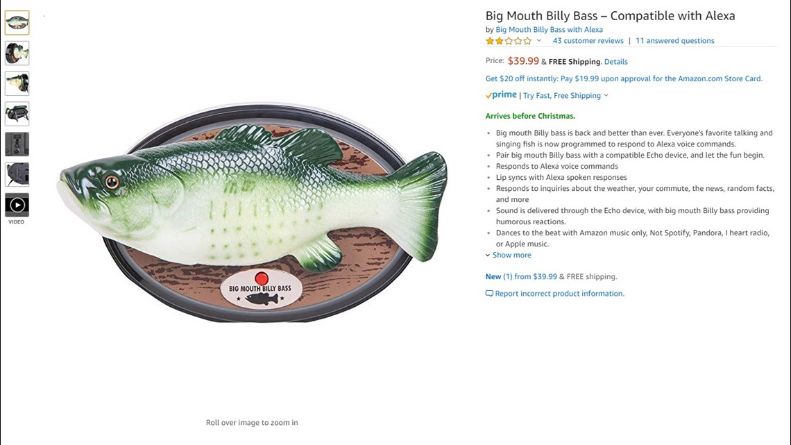 Alexa can now connect to Big Mouth Billy Bass, along with twerking  Christmas toys