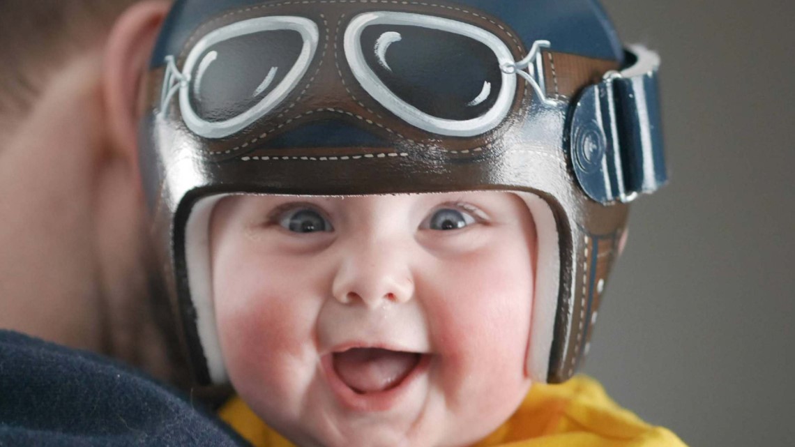 baby in motorcycle helmet Mambobaby Head Protector Baby for Crawling Walking,Safety Helmet,Extra-Thick Deep Forehead Padding, Ultra-Light, Breathable, Toddler Helmet 6-24 Months-Shark : Baby These covers can reduce wind noise and other surrounding sounds Newborn Baby Girl Baby Motorbike