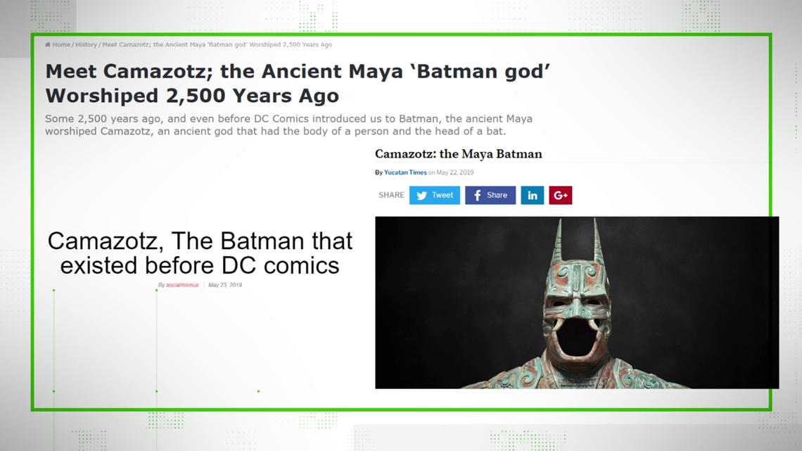 VERIFY No, the Mayans didn't make a 'Batman' sculpture