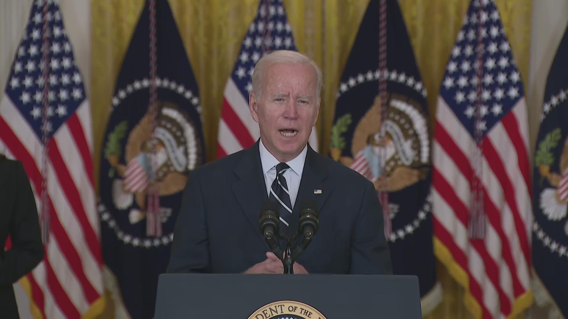 President Joe Biden laid out his infrastructure bill framework Thursday, saying that it will "invest in our nation and our people."