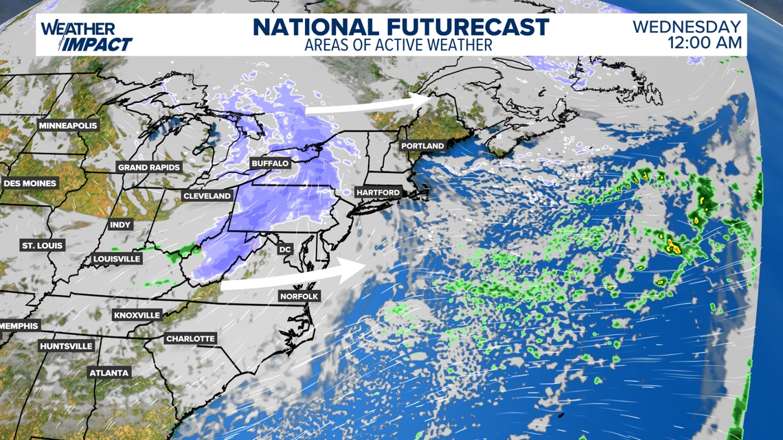 Another round of snow is likely for the Northeast this week.