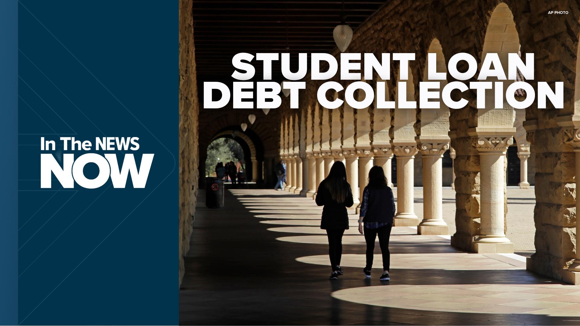 The Education Department will begin collecting May 5 on student loans that are in default, including the garnishing of wages for potentially millions of borrowers.