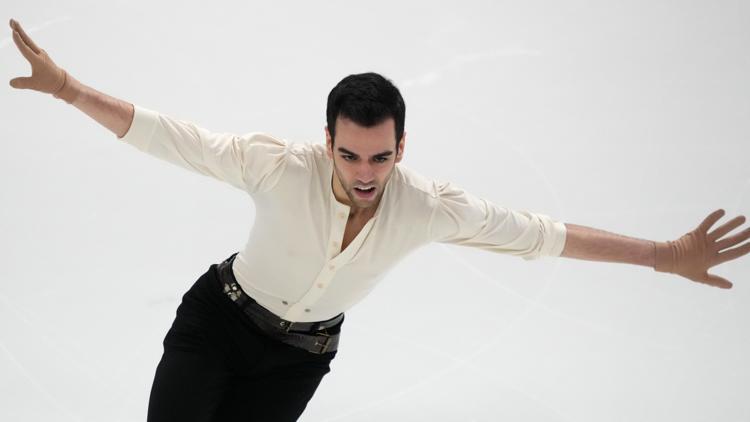 Tomas-Llorenc Guarino Sabate of Spain performs at the ISU European Figure Skating Championships in Tallinn, Estonia, Feb. 1, 2025.