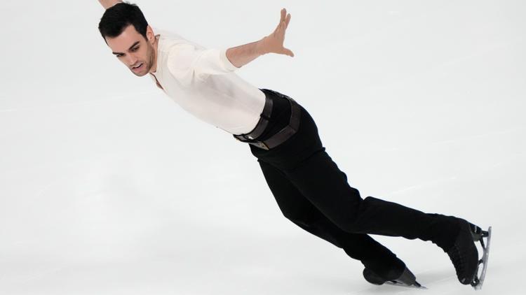 Tomas-Llorenc Guarino Sabate of Spain performs at the ISU European Figure Skating Championships in Tallinn, Estonia, Feb. 1, 2025.