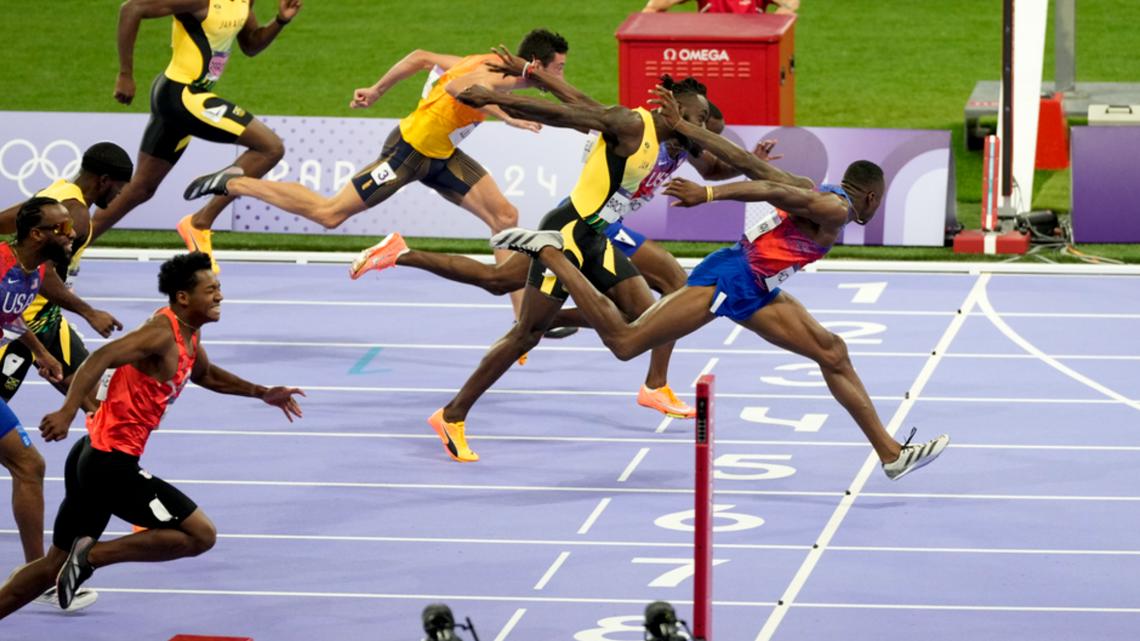 Who won the men's 110meter hurdles at the Paris Olympics?