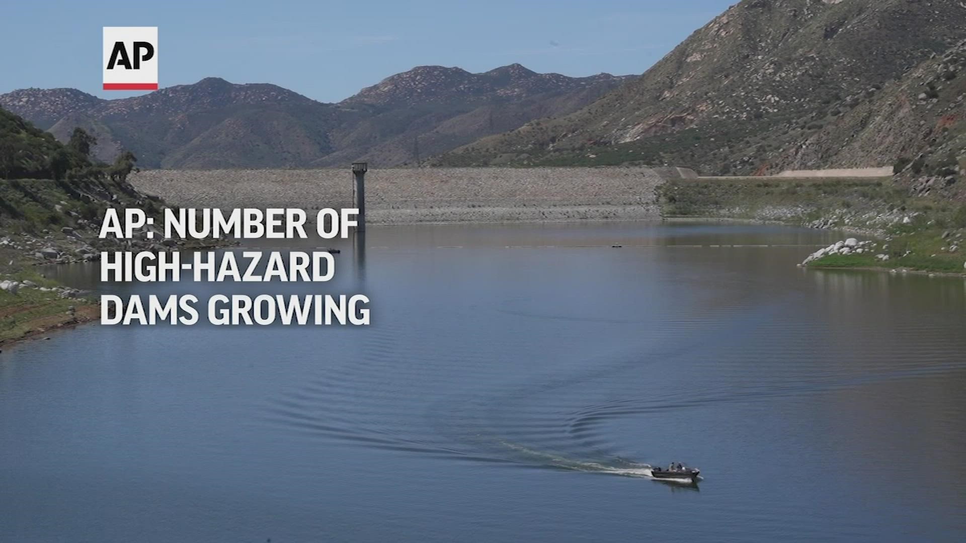 An AP analysis tallied about 2,200 high-hazard dams in poor or unsatisfactory condition across the U.S.