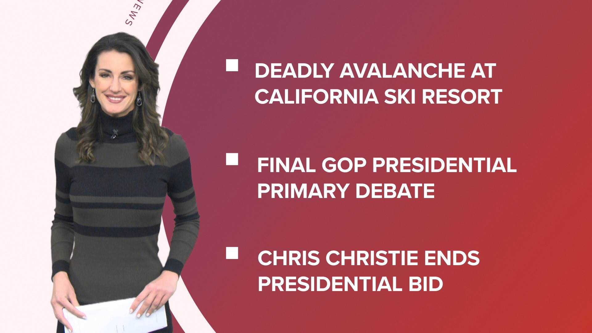 A look at what is happening in the news from a deadly avalanche at a California ski resort to the final GOP debate ahead of the Iowa caucuses and more.