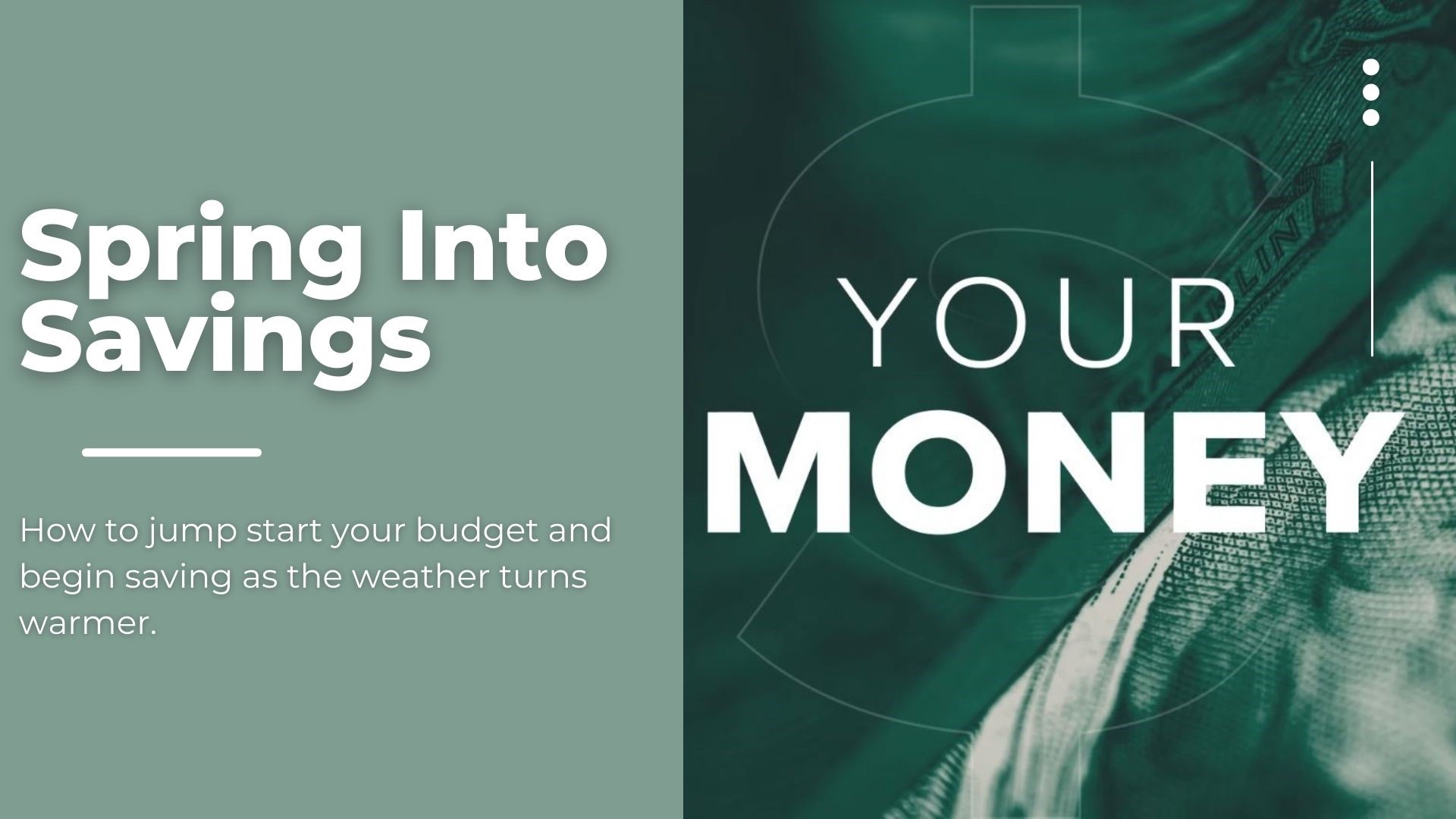 Tips on how to get your budgets in order and to start saving as we head into the warmer months.