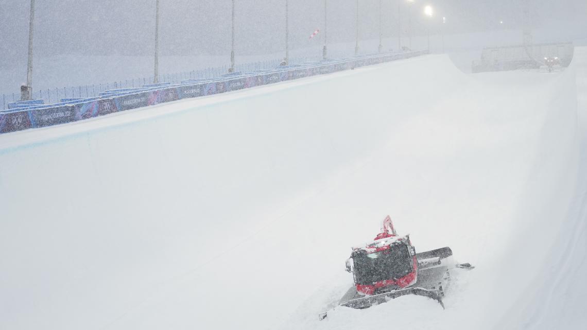 Freestyle skiing: Women's halfpipe Olympic final postponed due to heavy snow