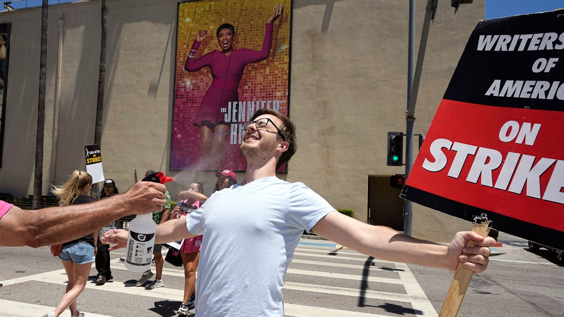 Hollywood actors and writers strike from LA to New York | king5.com