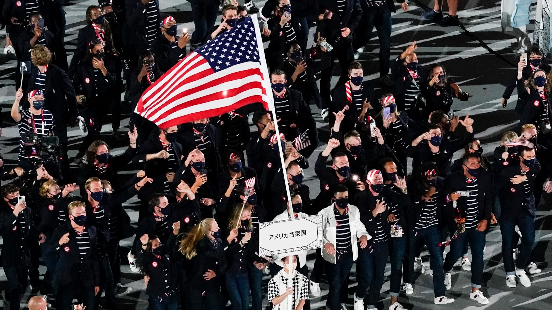 Tokyo Olympics Team USA perspective of Parade of Nations