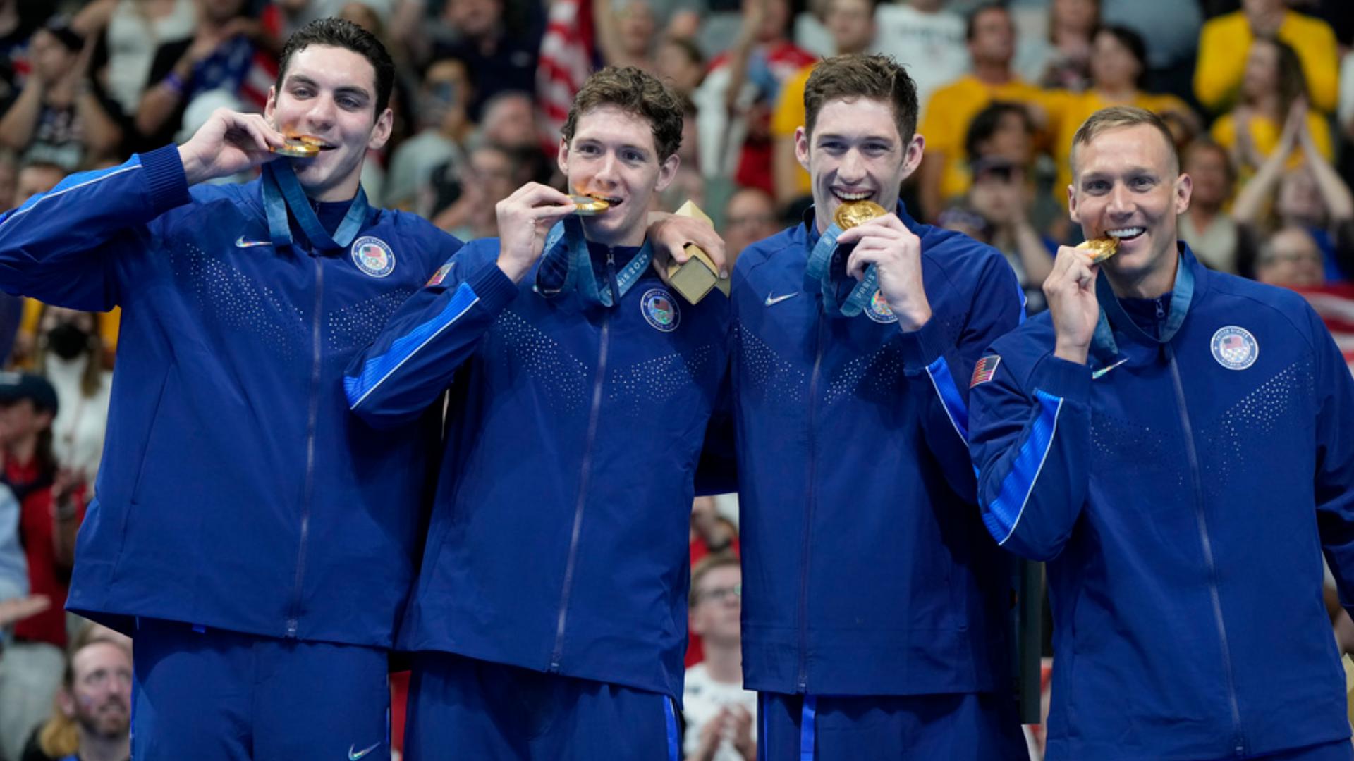 The swimming showdown with Australia is off to an exciting start, with more to come.