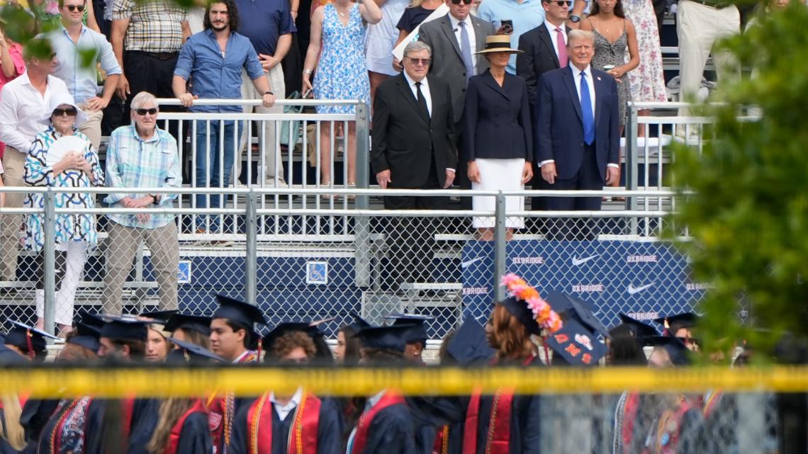 Trump campaigns in Minnesota after Barron's graduation | king5.com