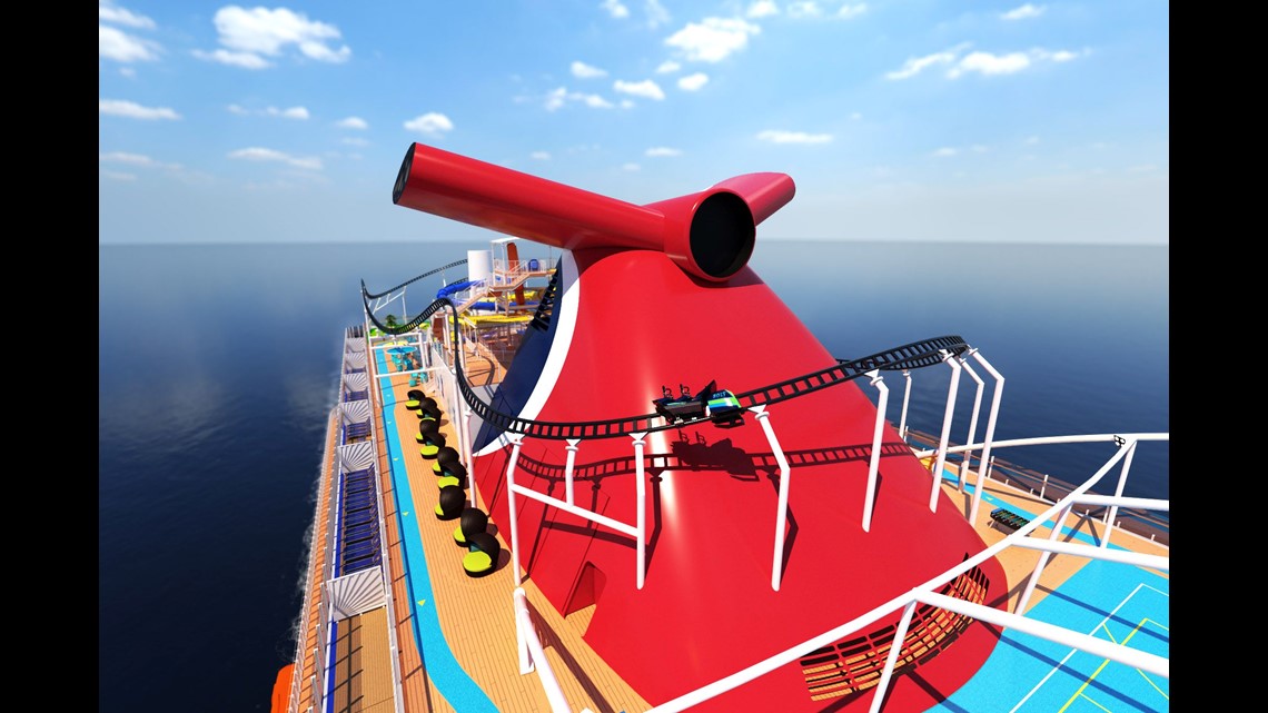 Giant New Carnival Ship Coming In 2020 Will Have A Roller Coaster Really King5 Com