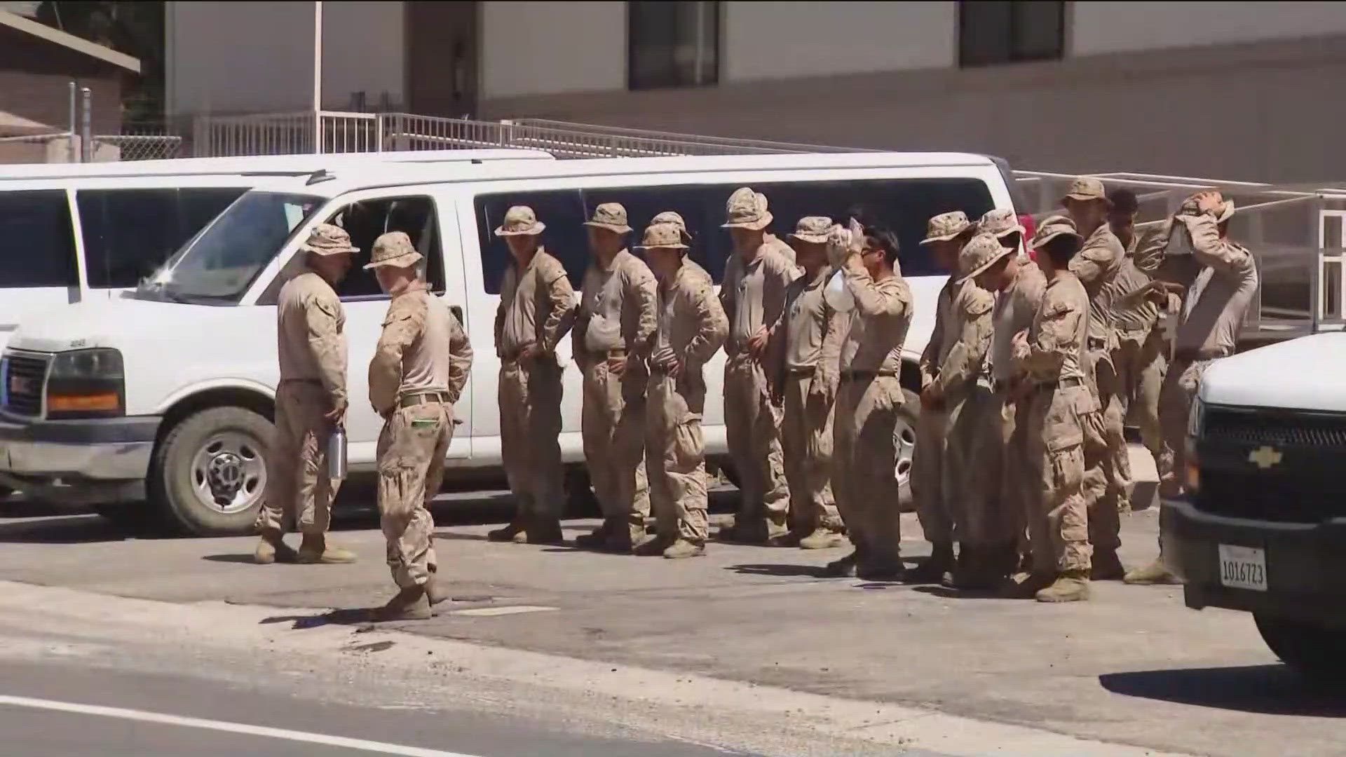 As a part of the Trump administration's efforts to crack down on illegal immigration, Marines have been deployed along the Southern border around Campo.