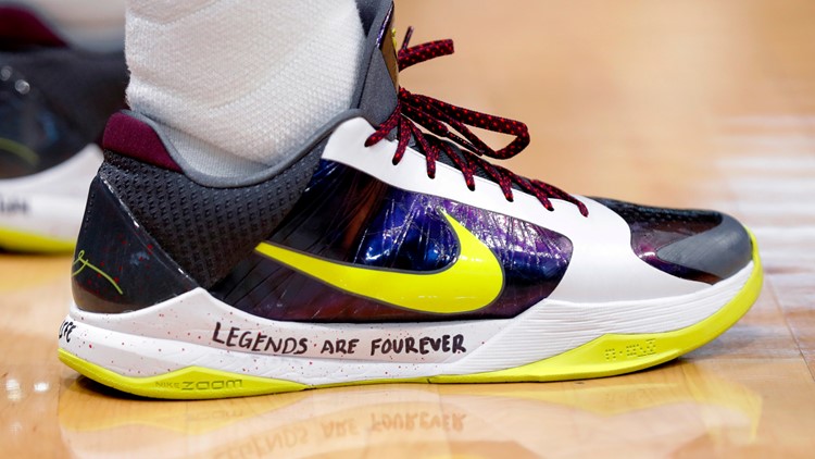 NBA players share tributes to Kobe Bryant on sneakers | king5.com