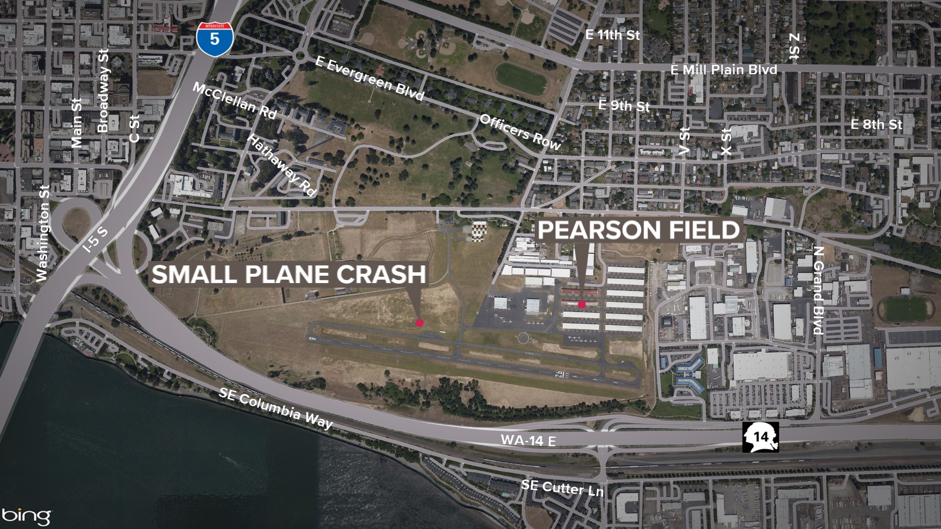 1 dead after plane crashes at Pearson Field in Vancouver