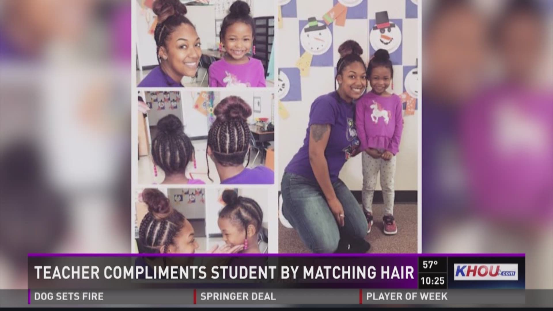 Twinning: Teacher surprises student by rocking same hairstyle 