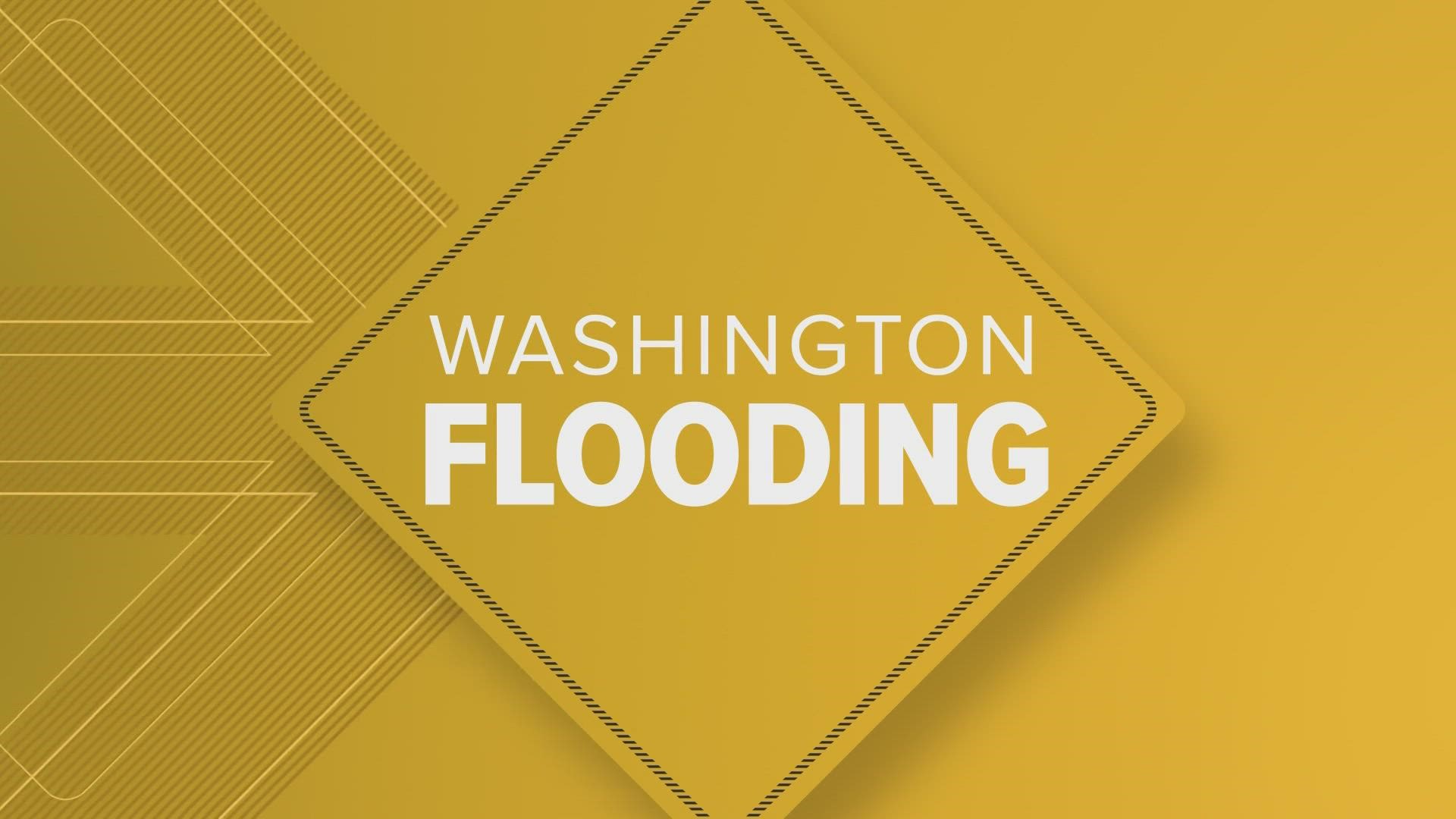 At look at massive flooding all around western Washington after a weekend of heavy rainfall