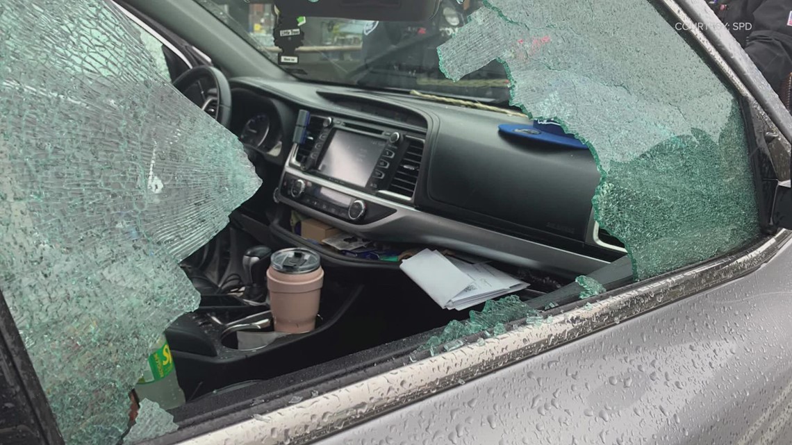 Man sitting in passenger seat shot on West Seattle Bridge | king5.com