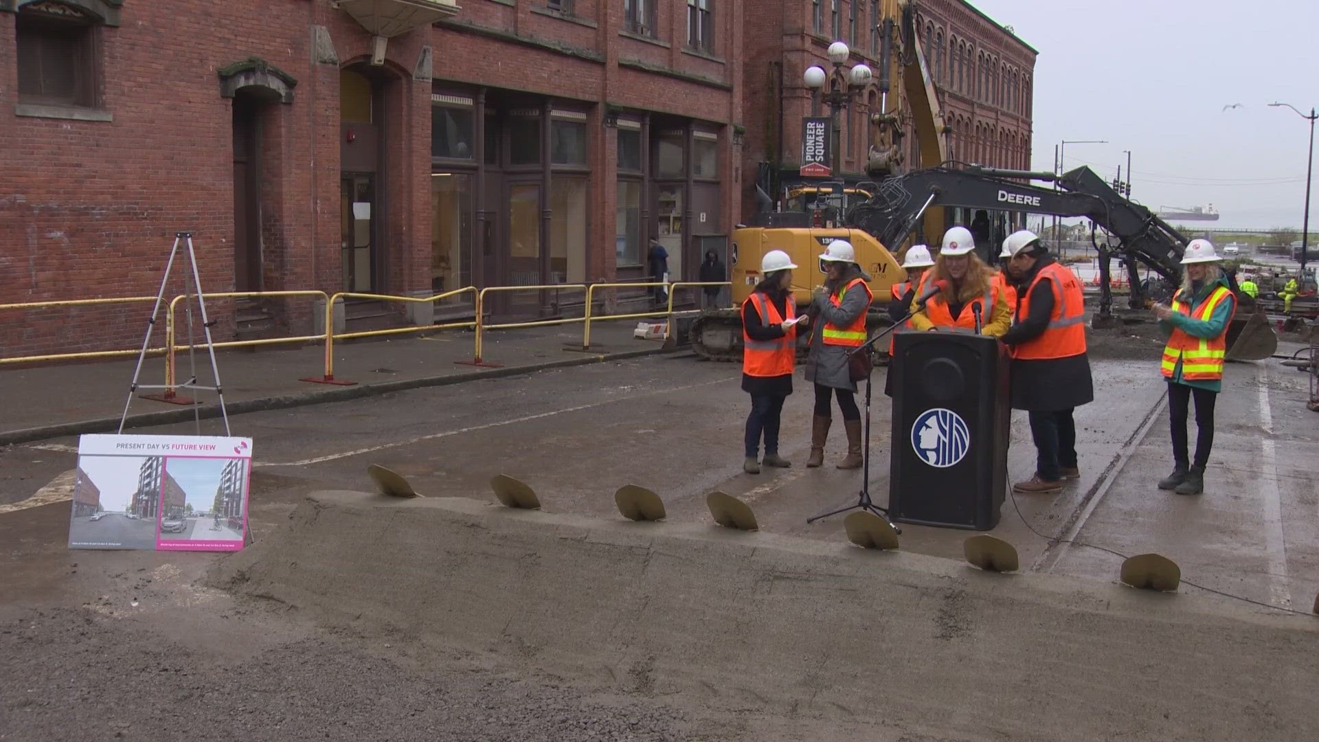 The project will improve four streets connecting Pioneer Square to the waterfront as part of Seattle's Downtown Activation Plan.