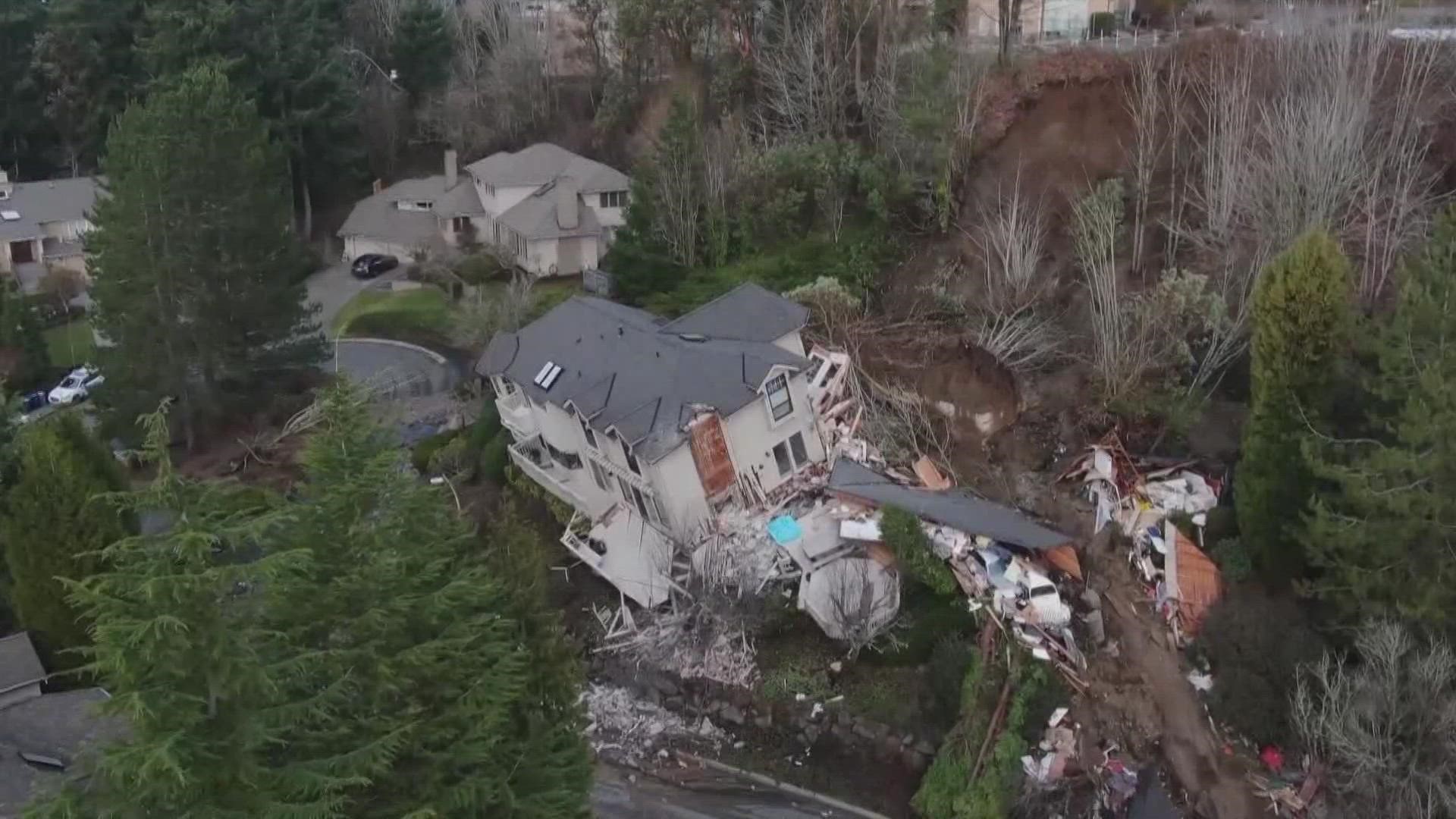 Two homes have collapsed due to landslides in about a week. Something experts say is uncommon.