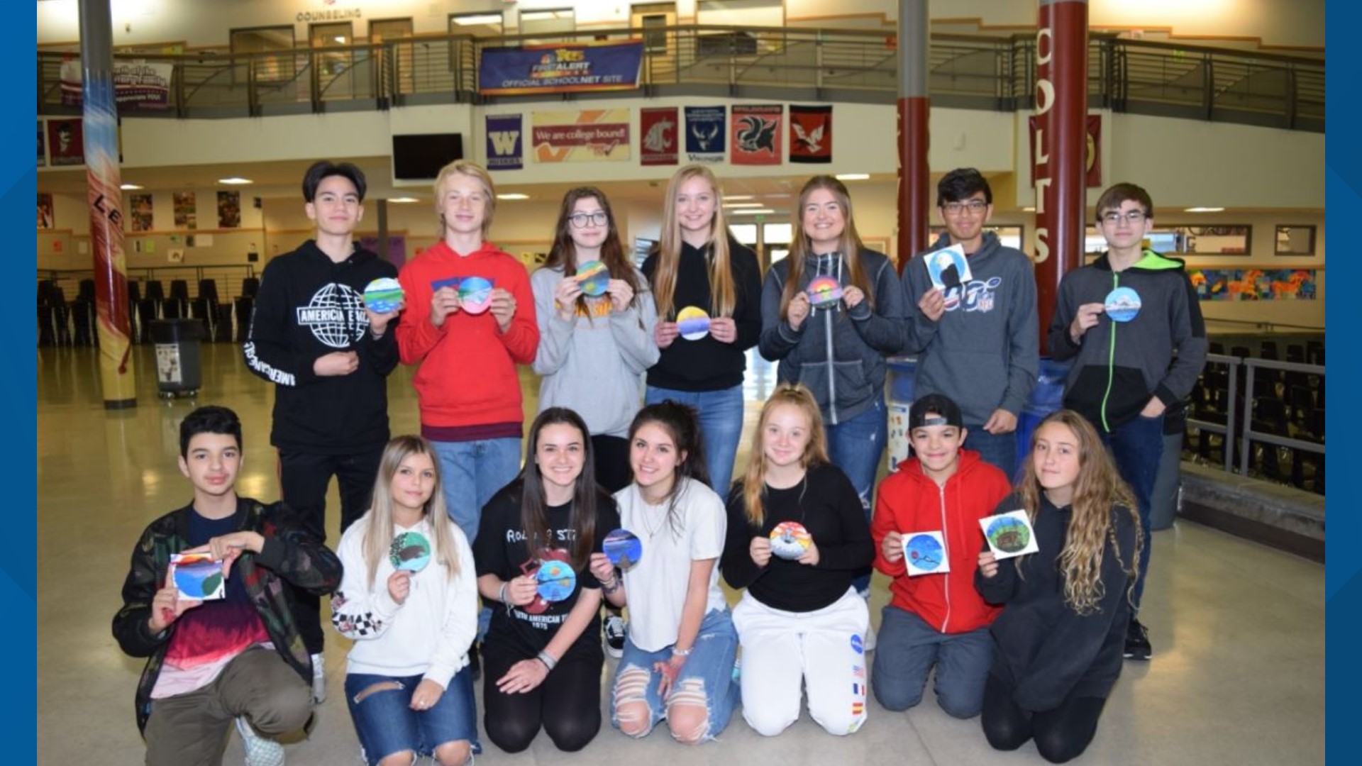 Hundreds of students painted ornaments that will don trees in President's Park in Washington, D.C.