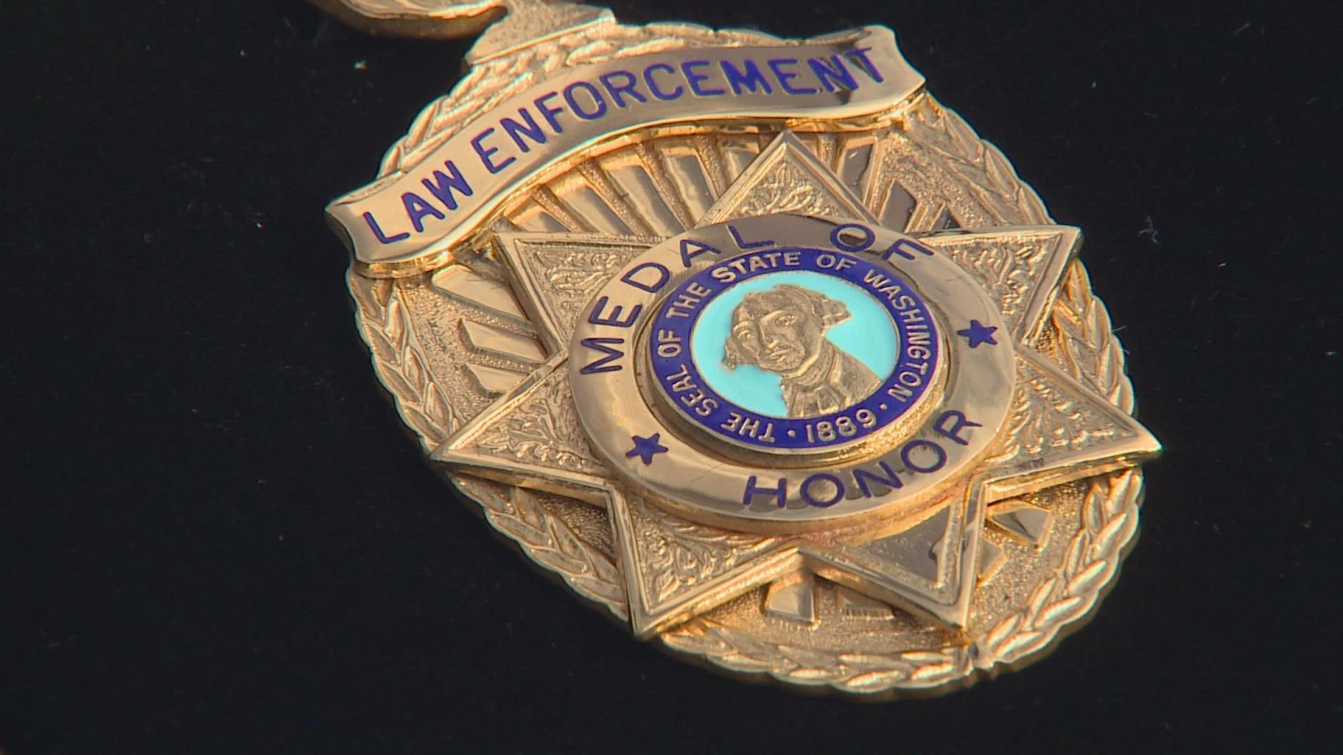 Several officers who died in the line of duty were awarded the medals posthumously. Other officers were recognized for acts of heroism.