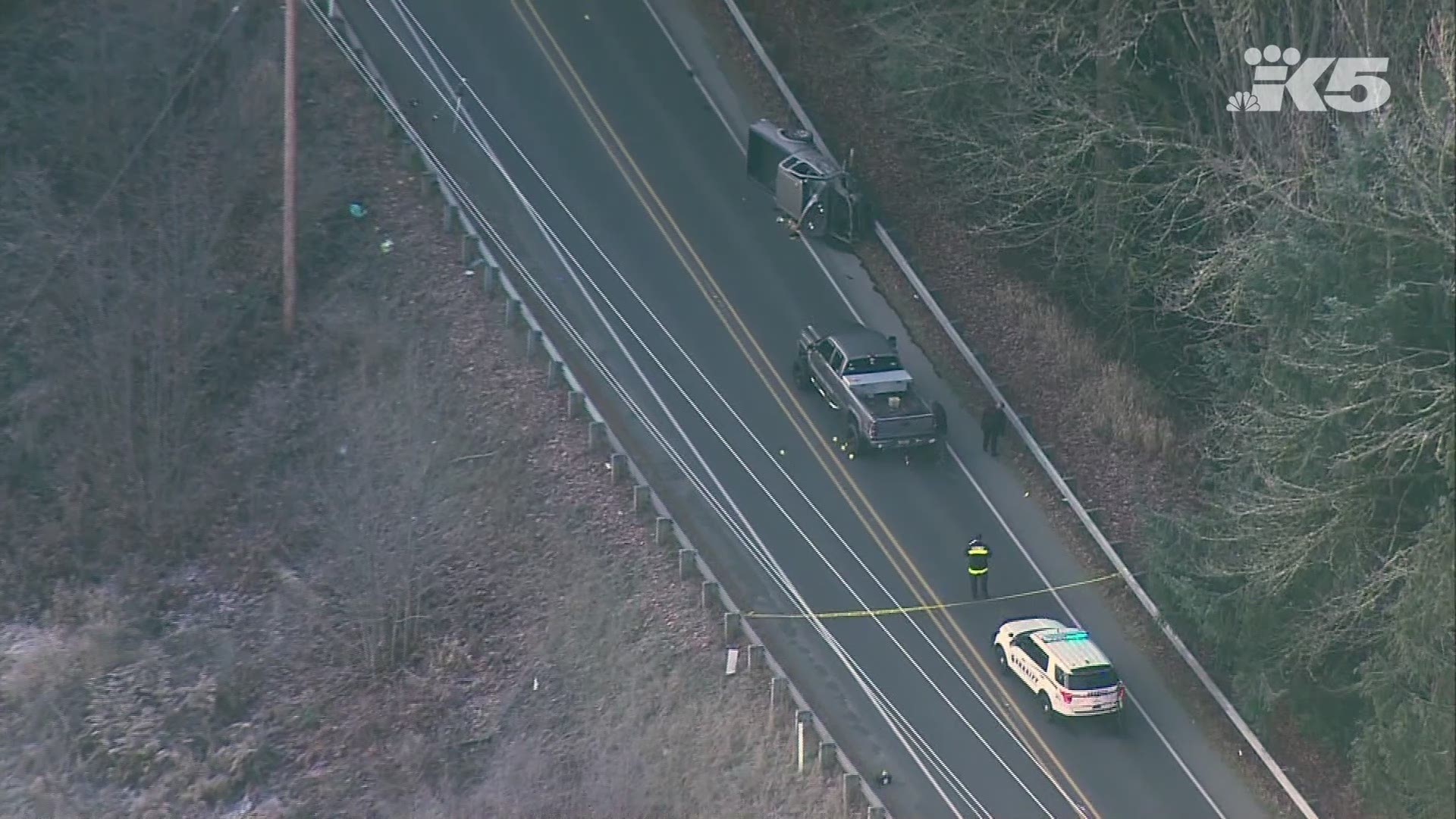 Deputies fatally shot a suspect in Pierce County early Friday morning after he got into a confrontation with a homeowner and crashed his car.